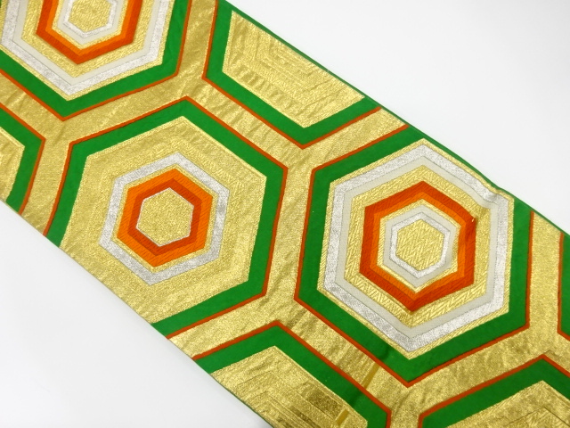 JAPANESE KIMONO / ANTIQUE FUKURO OBI / SILK / WOVEN KIKKO